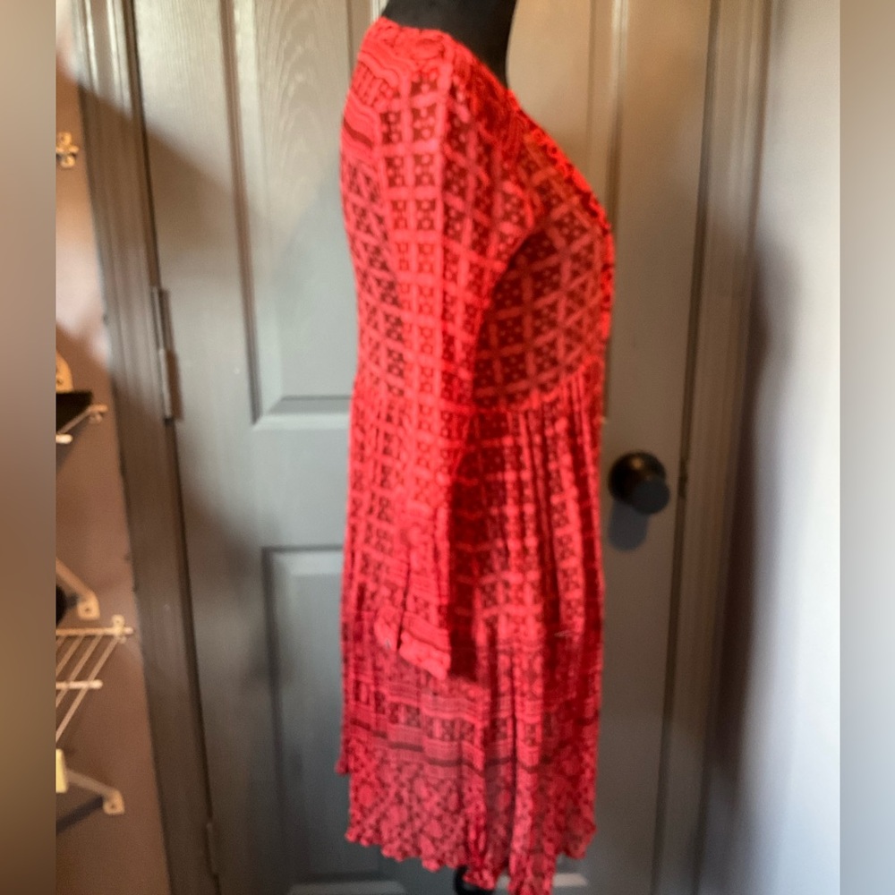 Anthropologie Maeve size 0 Red print dress/tunic - Picture 6 of 7
